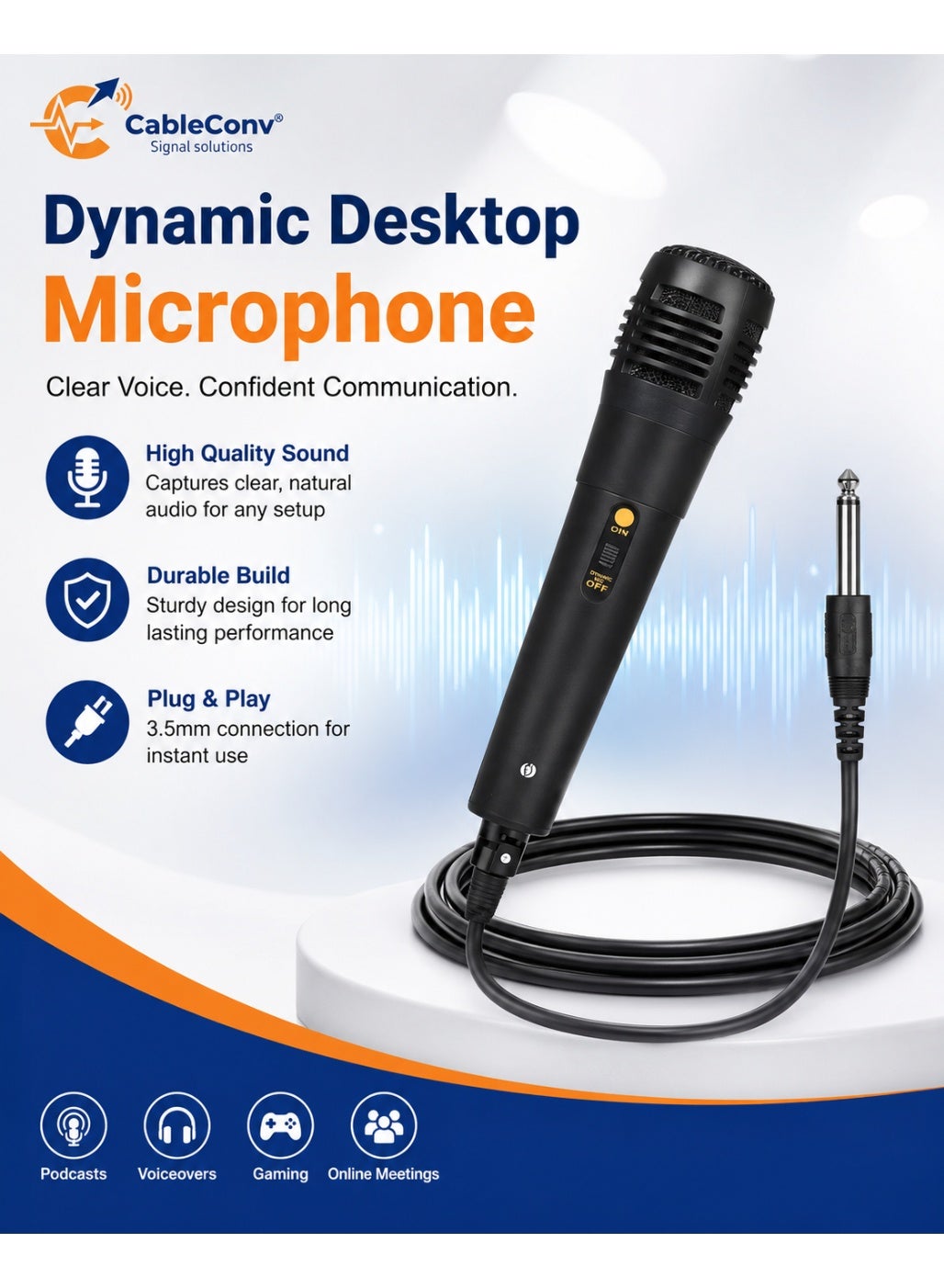 cableconv Cableconv Dynamic Wired Microphone 6.5 MM Z7AD4022BD341C715B559Z
