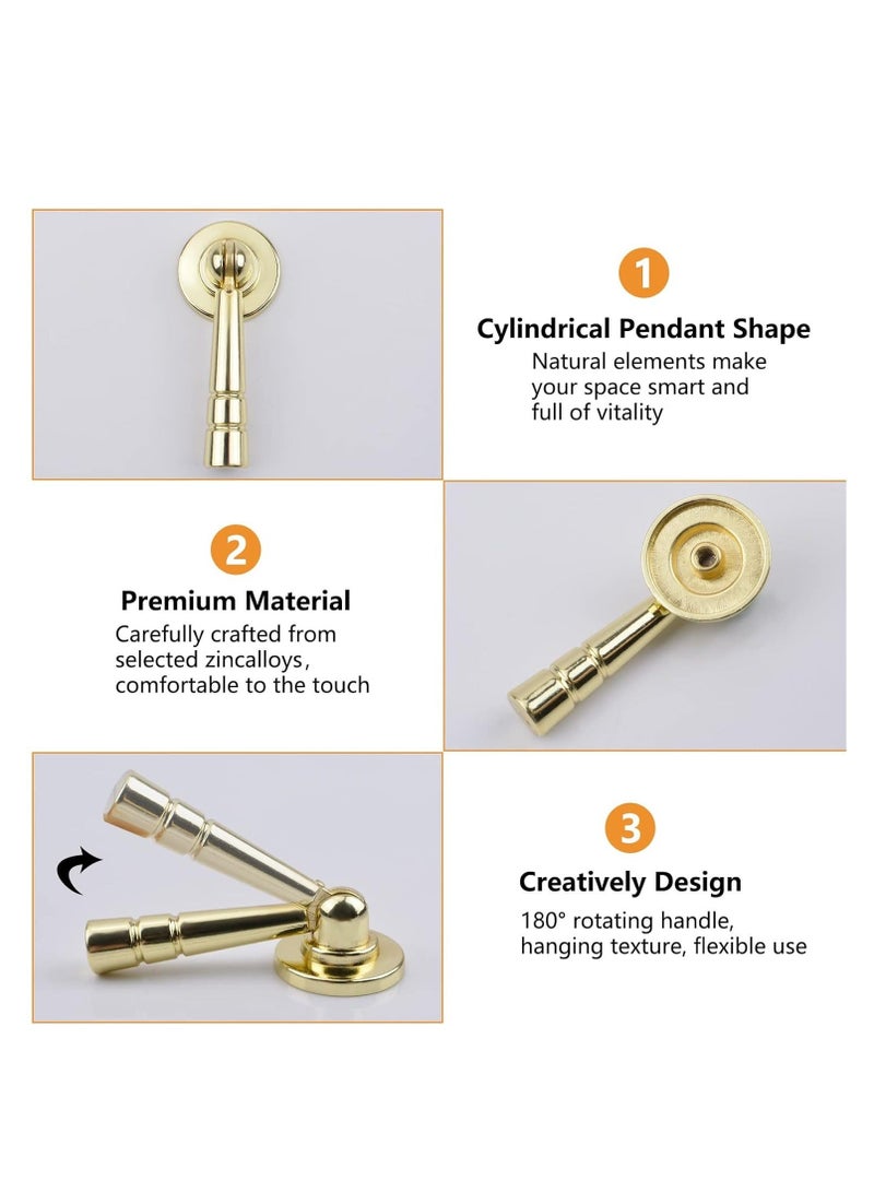 كابتن تيك Gold Kitchen Drawer Knob,4pcs Brushed Gold Tear Drop Dresser Door Knobs Golden Bamboo Pull Single Hole Handle with Mounting Screws for Wardrobe Cupboard Closets KSA | Riyadh, Jeddah - Image 4