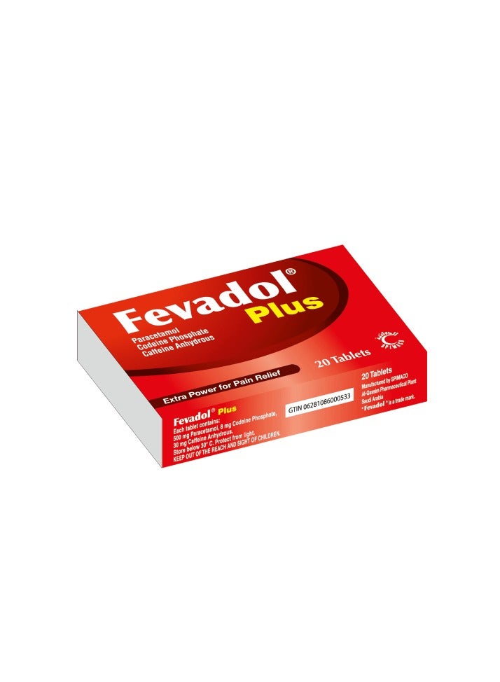 fevadol Plus 20 Tablets - Image 4