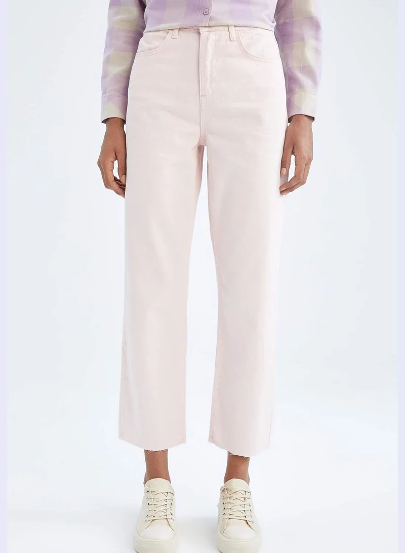 ديفاكتو Woman Straight Fit Woven Bottom Trousers