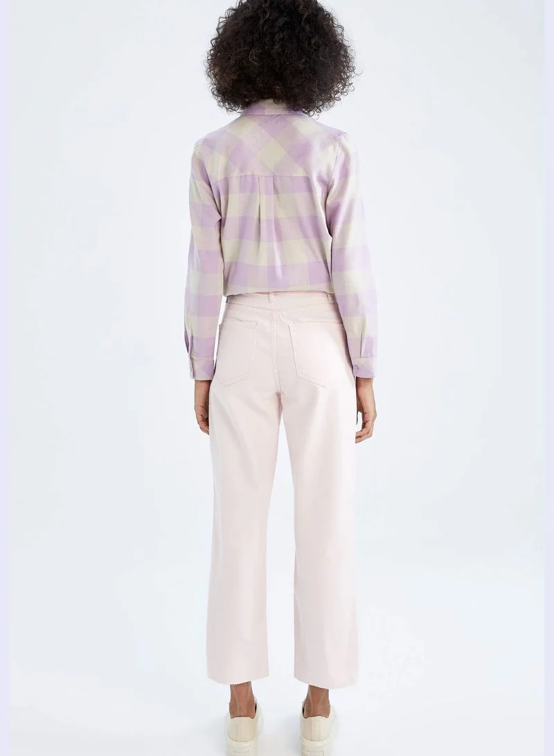 ديفاكتو Woman Straight Fit Woven Bottom Trousers
