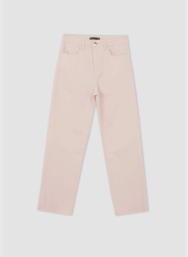 ديفاكتو Woman Straight Fit Woven Bottom Trousers
