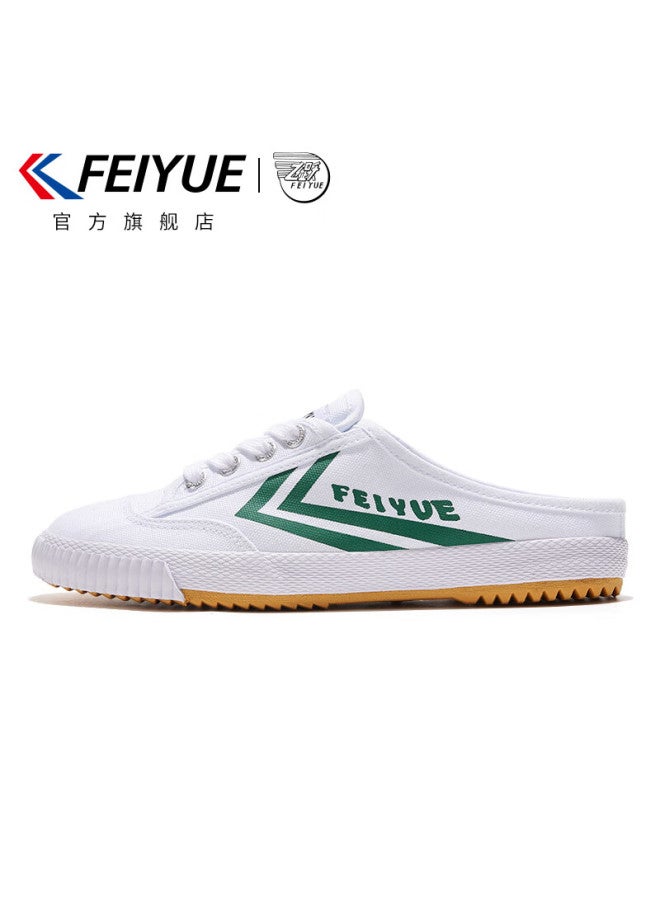 Feiyue Men's Canvas Shoes, New Classic Slip-ons For Autumn And Winter 2025, Beige Green, Size 39