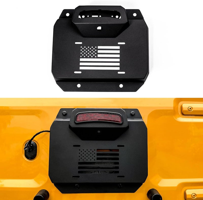 BESTAOO Spare Tire Delete License Plate for Ford Bronco 2021-2023 with Third Brake Light & Camera Hole - Image 1
