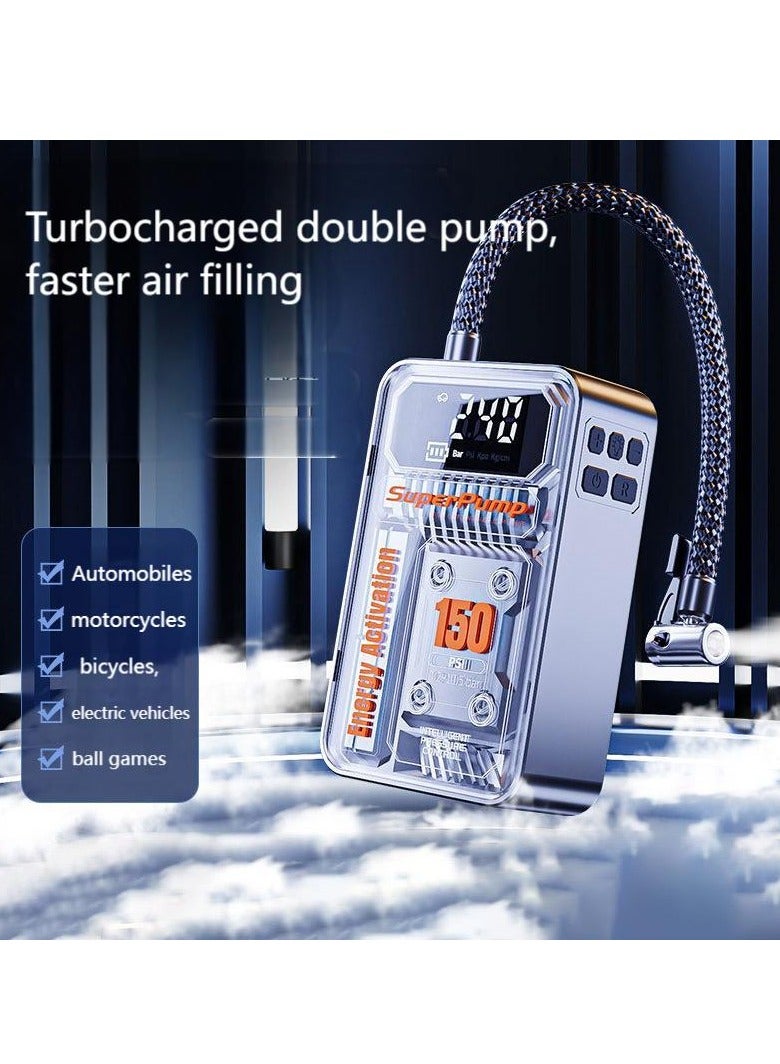 Portable Wireless Mini Car Air Pump – High-Power Tire Inflator with Automatic Inflation & Deflation, Multi-Functional Air Compressor, Ideal for Off-Road Sand Driving and On-the-Go Car Tire Inflation - Image 1