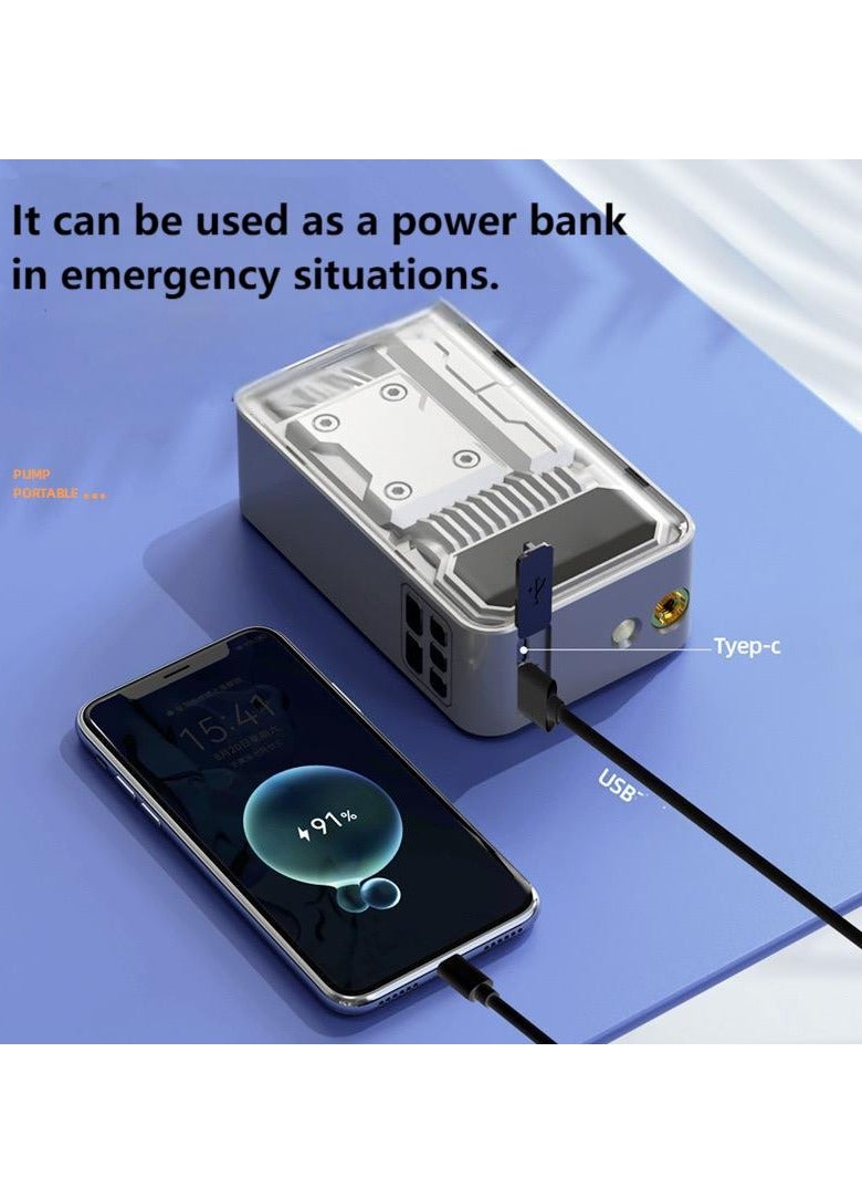 Portable Wireless Mini Car Air Pump – High-Power Tire Inflator with Automatic Inflation & Deflation, Multi-Functional Air Compressor, Ideal for Off-Road Sand Driving and On-the-Go Car Tire Inflation - Image 2