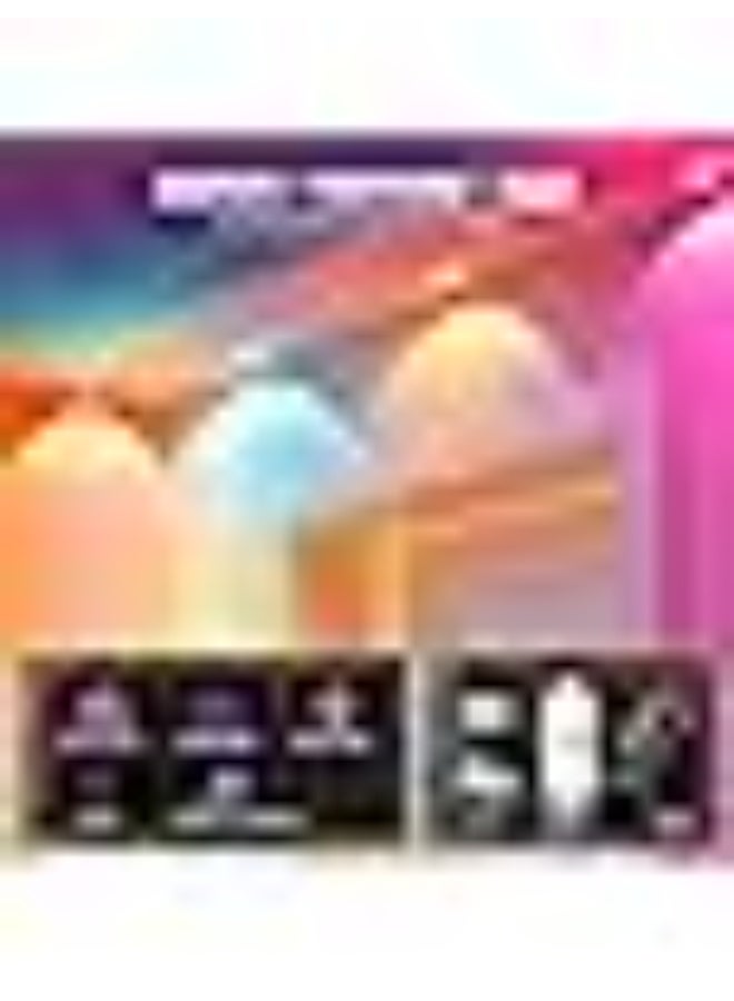 ضوء السقف مع تطبيق وجهاز تحكم عن بعد يعمل بالبلوتوث، سلسلة أضواء السقف المقاومة للماء لتزيين حفلات الحديقة والفناء وعيد الميلاد - Image 2