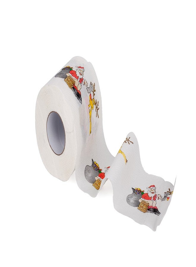 SummitLink 2 Rolls of Merry Christmas Santa Claus Toilet Paper Tissue Napkin Prank Fun Birthday Party Novelty Gift Idea - Image 2