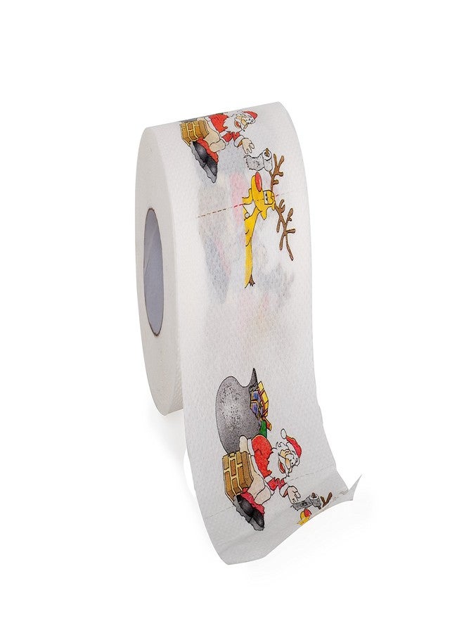 SummitLink 2 Rolls of Merry Christmas Santa Claus Toilet Paper Tissue Napkin Prank Fun Birthday Party Novelty Gift Idea - Image 3