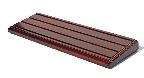 DisplayGifts Challenge Coin Display Stand 4 Row Wooden Holder Rack Case Holds 28 Coins Walnut Finish - Image 2