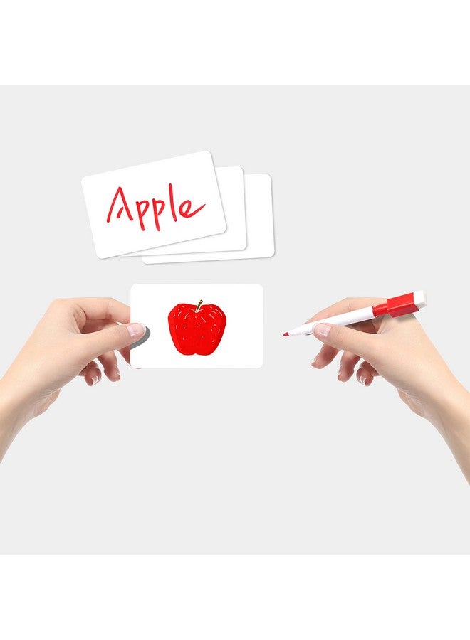 Vantasii 200 Pcs Blank White Kraft Paper Round Corner Flash Word Message Gift Index Card (3.5” X 2.1”) - Image 2