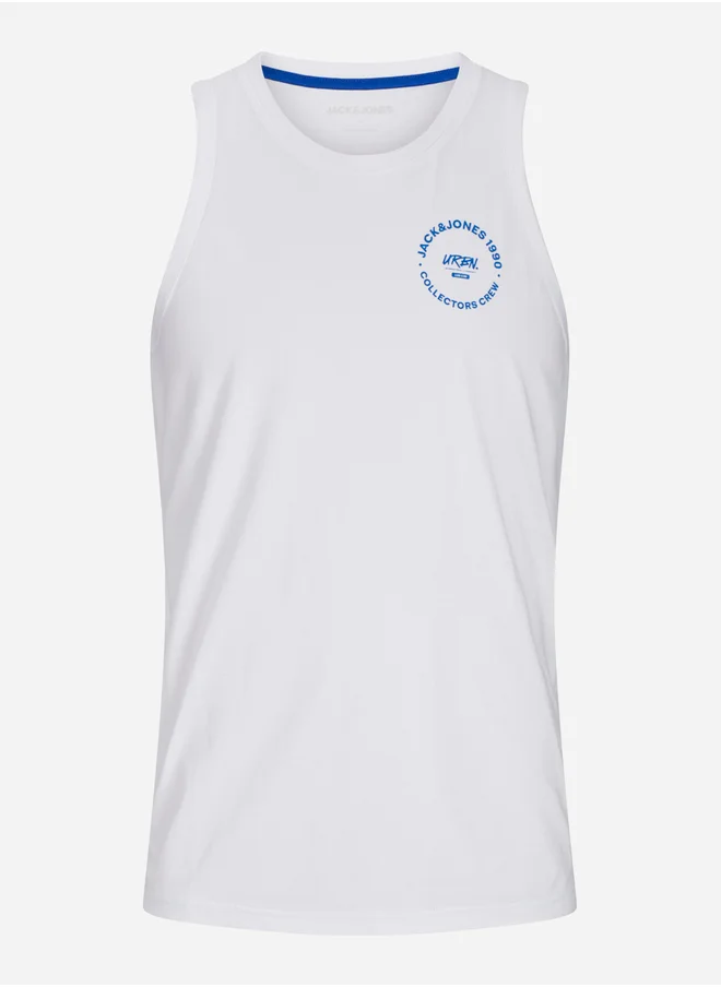 JACK & JONES Slogan Print Regular Fit Tank