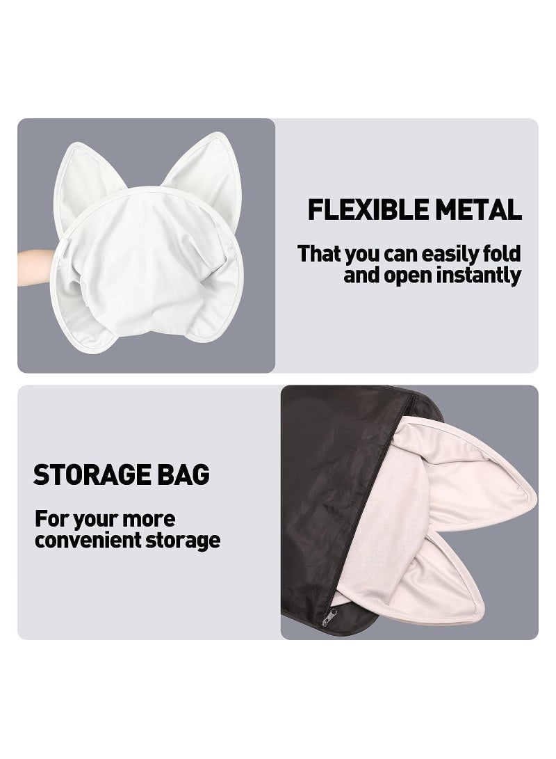 SYOSI Tesla Model 3 Roof Sunshade, Won't Sag Foldable Roof Sun Shade, Sun Protection Heat Insulation Cover Sunroof Shade for Tesla 2020 to 2022 Model 3 Car Accessory Skylight Glass Shade Sun Blocking - Image 4