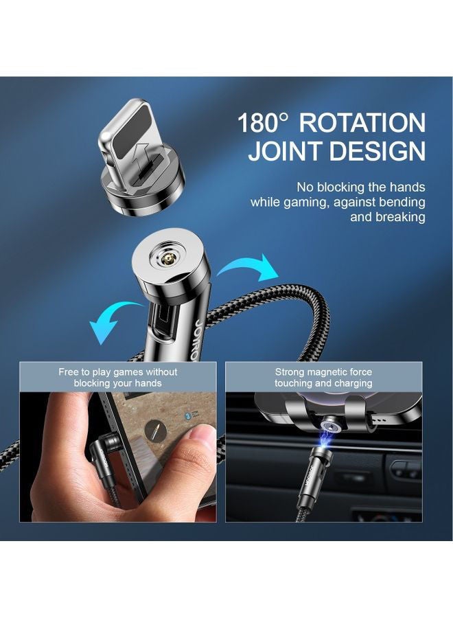 NIBEMINENT Magnetic Charging Cable For Lightning Black - Image 2