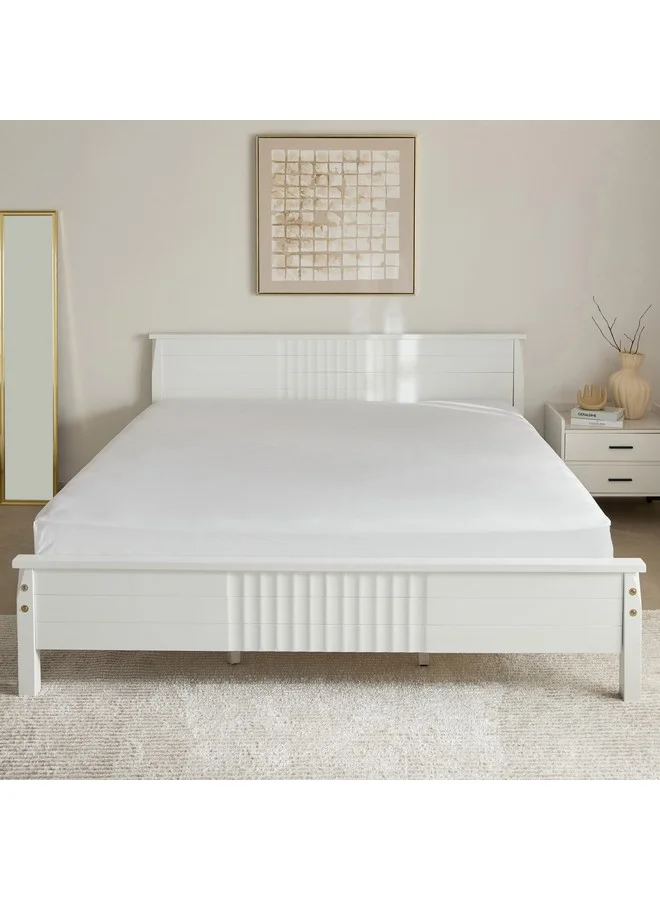 Home Box Purely Percale Olympic Queen Fitted Sheet 200 x 40 x 160 cm