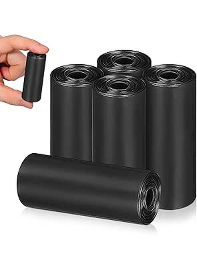 أكياس نفايات صغيرة ١٠٠ قطعة، سوداء، أكياس نفايات محمولة للكلاب، لأحواض القمامة الصغيرة، للاستخدام الخارجي للحيوانات الأليفة، بطانة سطح المكتب - Image 1