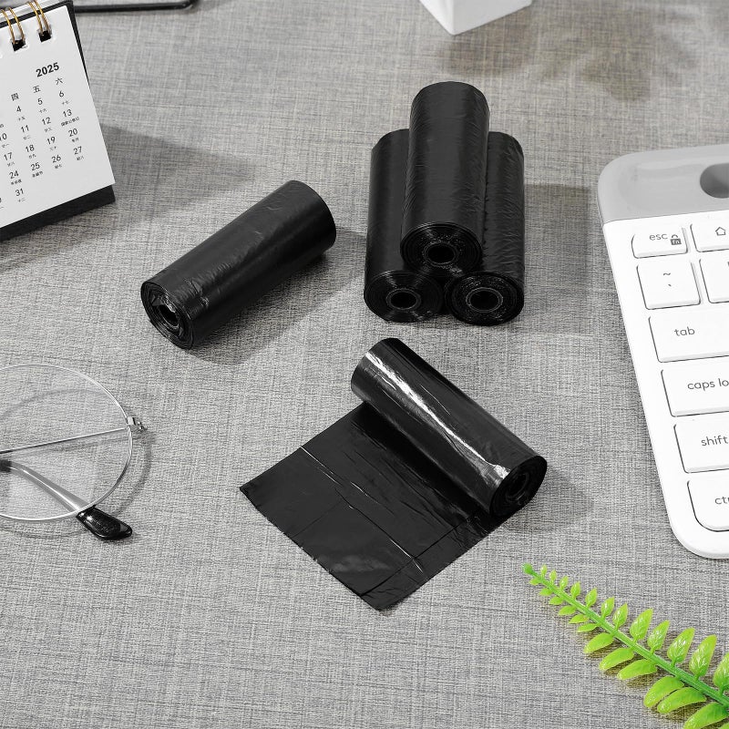 أكياس نفايات صغيرة ١٠٠ قطعة، سوداء، أكياس نفايات محمولة للكلاب، لأحواض القمامة الصغيرة، للاستخدام الخارجي للحيوانات الأليفة، بطانة سطح المكتب - Image 5