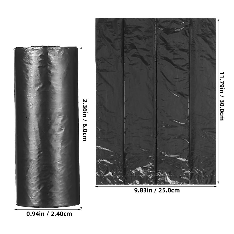 أكياس نفايات صغيرة ١٠٠ قطعة، سوداء، أكياس نفايات محمولة للكلاب، لأحواض القمامة الصغيرة، للاستخدام الخارجي للحيوانات الأليفة، بطانة سطح المكتب - Image 3