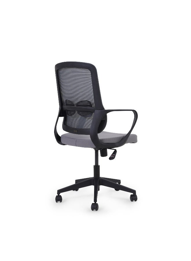 Pan Home Latik Office Medium Back Chair Mesh & Fabric - Grey  - Image 5