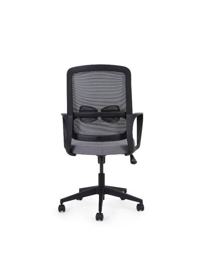 Pan Home Latik Office Medium Back Chair Mesh & Fabric - Grey  - Image 3
