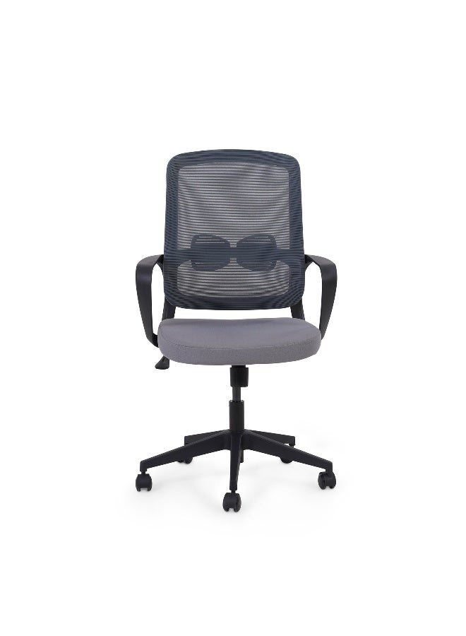 Pan Home Latik Office Medium Back Chair Mesh & Fabric - Grey  - Image 4
