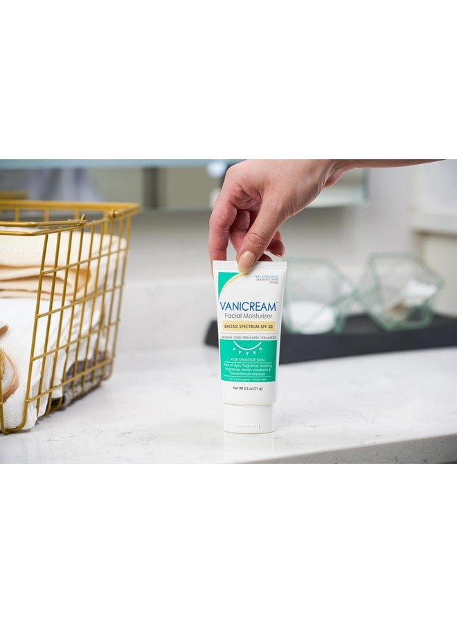 فانيكريم مرطب الوجه Vanicream بعامل حماية من الشمس SPF 30 - واقي شمسي معدني - 2.5 أونصة سائلة - مركب بدون مهيجات شائعة لأصحاب البشرة الحساسة - Image 4