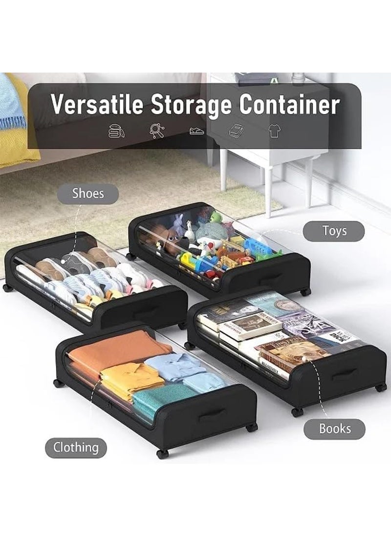 LIMOS - Under Bed Storage Box With Wheels Upgraded Storage Organizer Containers Rolling under bed storage - Image 1