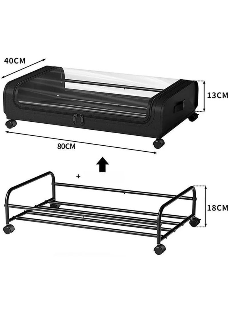 LIMOS - Under Bed Storage Box With Wheels Upgraded Storage Organizer Containers Rolling under bed storage - Image 1