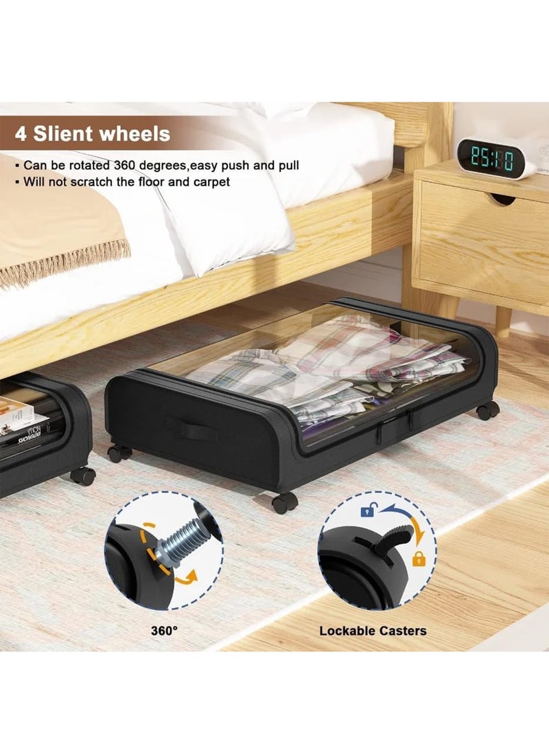 LIMOS - Under Bed Storage Box With Wheels Upgraded Storage Organizer Containers Rolling under bed storage - Image 1