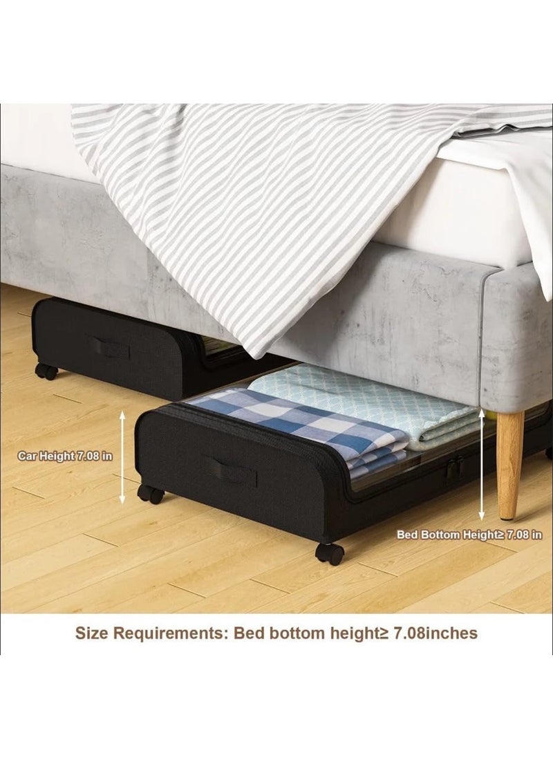 LIMOS - Under Bed Storage Box With Wheels Upgraded Storage Organizer Containers Rolling under bed storage - Image 1