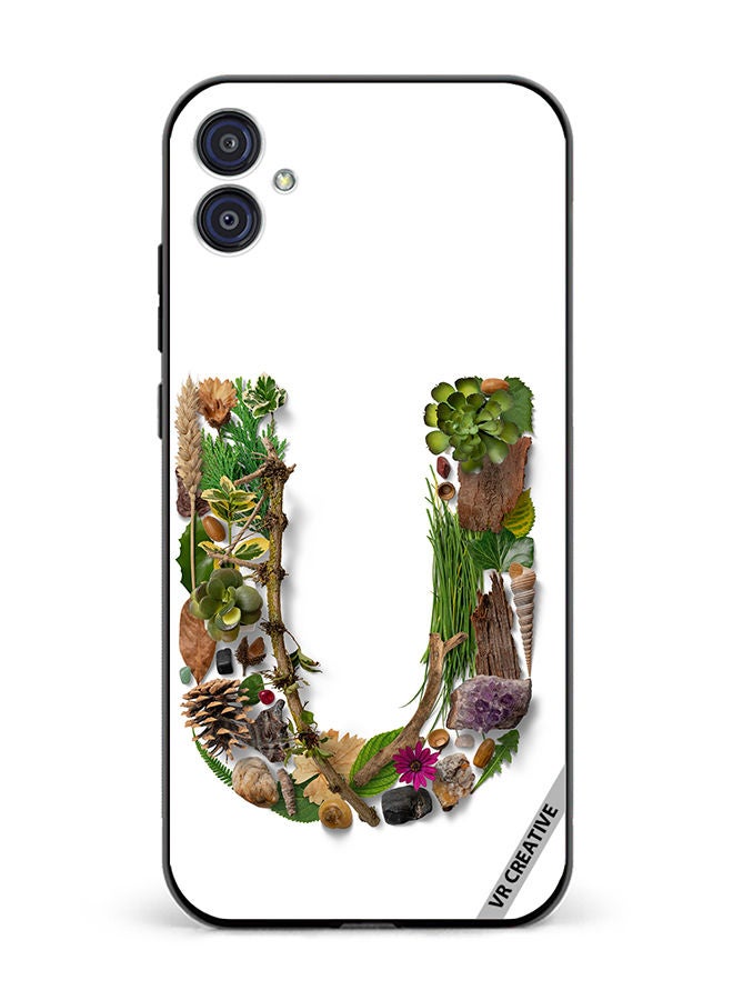 VR CREATIVE Protective Case Cover For Samsung Galaxy M04/F04 Alphabet U Design Multicolour - Image 1