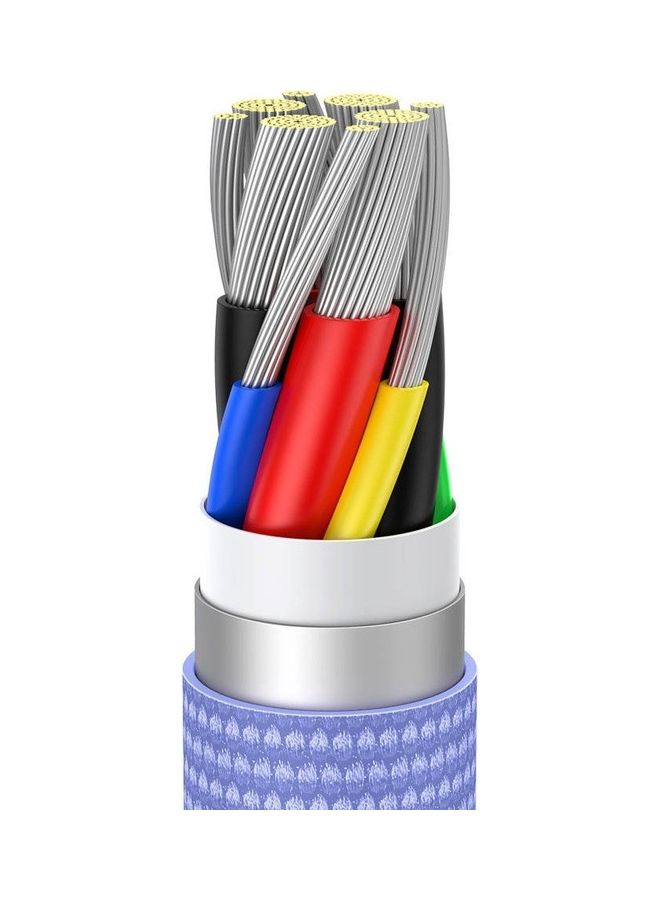 بيسوس كابل USB C إلى USB C بطول 4 أقدام بقوة 100 وات، كابل شحن سريع من النايلون المضفر من النوع C لهاتف iPhone 15 Pro/iPhone 15 Pro Max/iPhone 15 Plus/iPad Air/iPad Pro/MacBook Pro وSamsung Galaxy S23/Huawei/Xiaomi وغيرها الكثير - Image 3