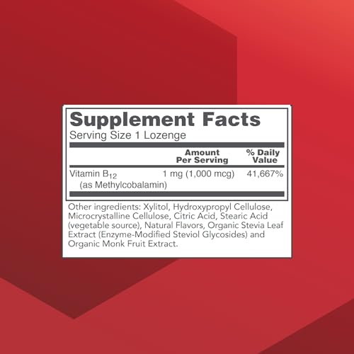 PROTOCOL FOR LIFE BALANCE Methyl B12 1,000mcg - Vitamin B12 for Homocysteine Metabolism - Support Brain Health & Health Nervous System - Kosher, Halal & Vegan - 100 Lozenges - Image 2