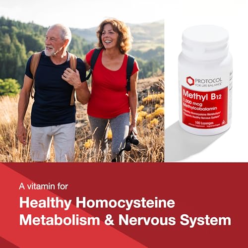 PROTOCOL FOR LIFE BALANCE Methyl B12 1,000mcg - Vitamin B12 for Homocysteine Metabolism - Support Brain Health & Health Nervous System - Kosher, Halal & Vegan - 100 Lozenges - Image 3