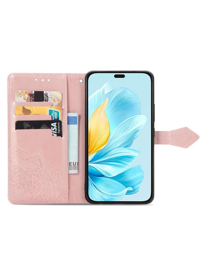 زبون جراب هاتف Honor 200 Lite Global من الجلد المنقوش بزهرة ماندالا - Image 3