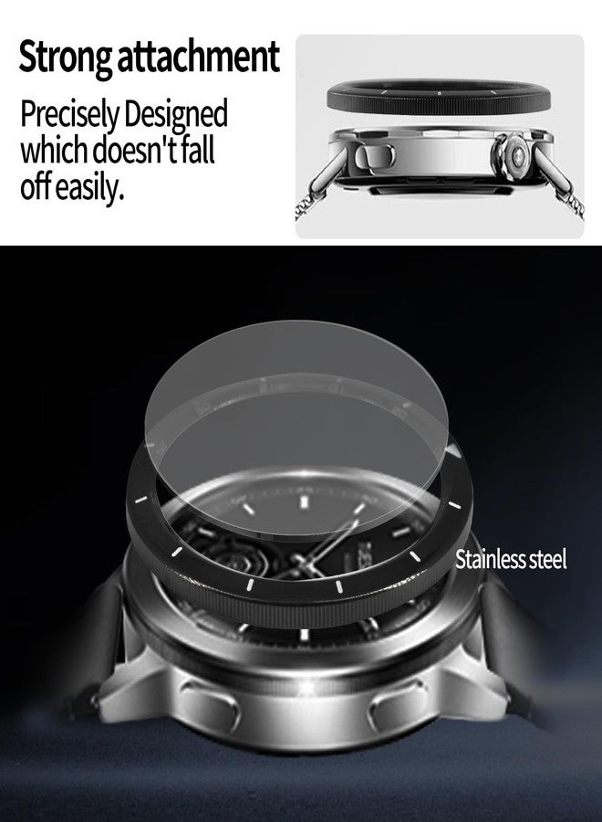 XBERSTAR Stainless Steel Bezel Ring for Xiaomi Watch S4/S3 - Black Scale Design - Image 3