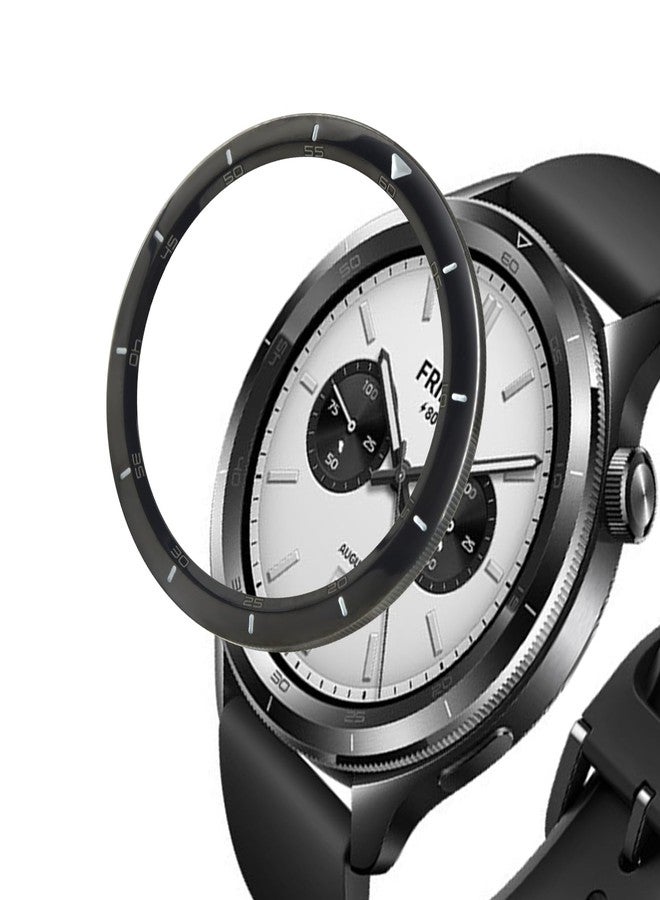 XBERSTAR Stainless Steel Bezel Ring for Xiaomi Watch S4/S3 - Black Scale Design - Image 1