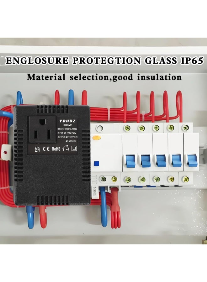 300W Step Down Transformer, 220 v to 110v (UK Plug) Voltage Converter, Travel Power Adapter for WIFI, POS Machine, Power Bank, Hair Straightener, TVs, Laptops - Image 2