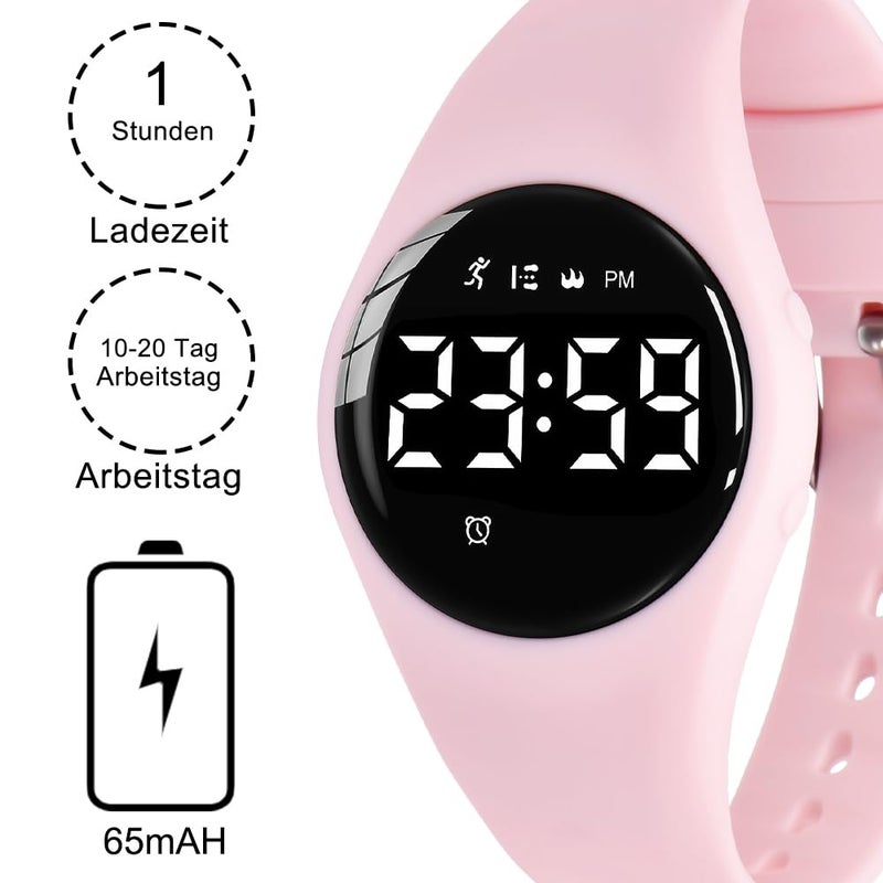 A ALPS Kids Watches for Girls Boys Digital Sport Watch with Step Counter Pedometer Vibration Alarm Clock, No App Waterproof Fitness Tracker Kids Watch Boys Girls Teens Students Ages 5-16 - Image 5