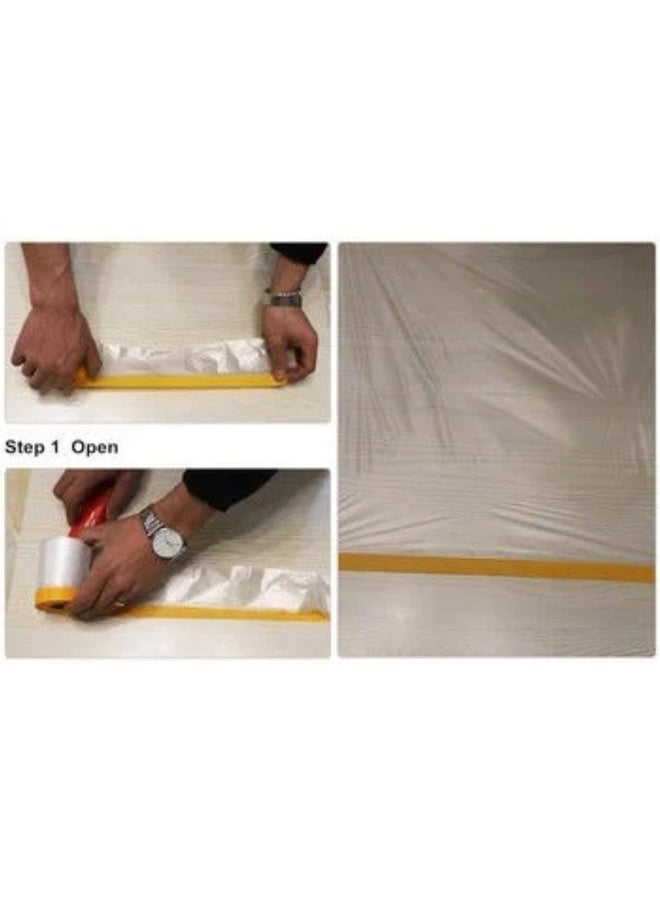 HPX Hpx Pm5533 Polythene Sheet Cover Foil With Masking Tape 550Mm X 33M  - Image 3