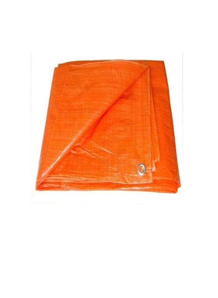 غطاء أرضي مقاوم للماء غطاء خيمة مأوى غطاء مطر مقاوم للغبار غطاء مشمع (60 × 60 ، برتقالي) - Image 1