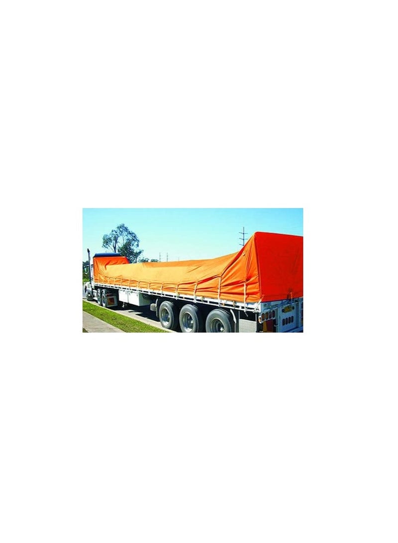 غطاء أرضي مقاوم للماء غطاء خيمة مأوى غطاء مطر مقاوم للغبار غطاء مشمع (60 × 60 ، برتقالي) - Image 2