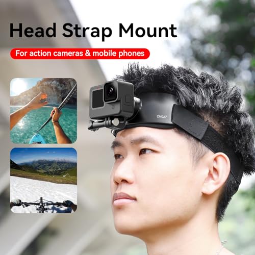 jusmo ULANZI CM027 Phone Head Strap Mount Support Vertical Shots for iPhone, GoPro Hero 12 11 10 9 8 7 6 5 4 Session 3+ 3 2 1 Max, DJI Osmo Action, Insta360, Action Cameras Head Mounted Phone Holder - Image 4