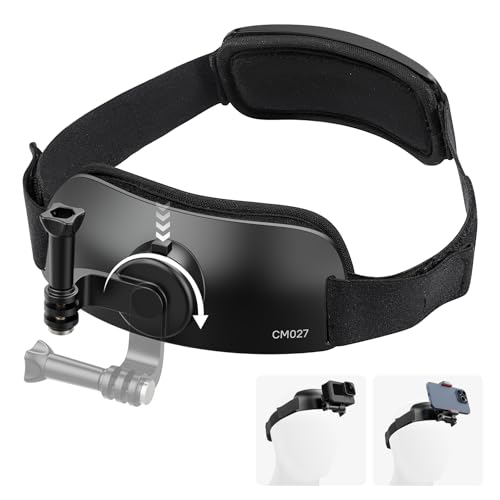 jusmo ULANZI CM027 Phone Head Strap Mount Support Vertical Shots for iPhone, GoPro Hero 12 11 10 9 8 7 6 5 4 Session 3+ 3 2 1 Max, DJI Osmo Action, Insta360, Action Cameras Head Mounted Phone Holder - Image 1