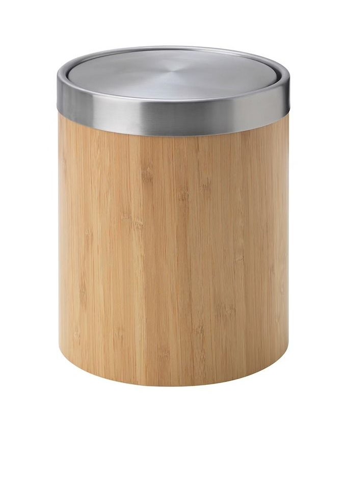 Generic Waste bin, stainless steel/bamboo veneer3 l  - Image 3