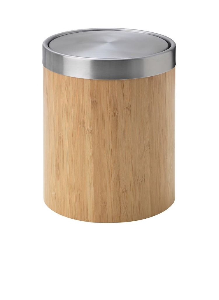 Generic Waste bin, stainless steel/bamboo veneer3 l  - Image 2