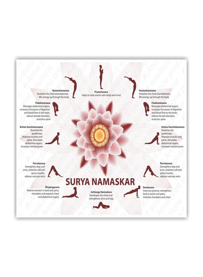 Anne Print Solutions® Surya Namaskar Posters (Without Frame) Pack of 1 Pcs Size 13 Inch* X 19 Inch* Multicolor - Image 1