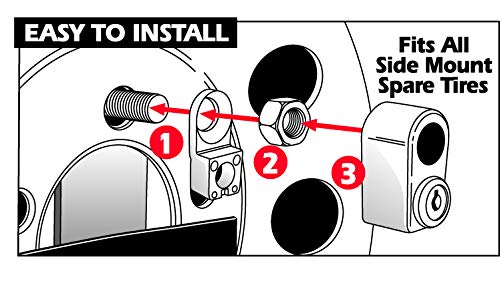 Trimax - TNL740 Spare Tire Nut Lock for Side Mount Spare Tires, Easy Install - for SUV, Trailer Tire, and More - 1 Pack - Image 3
