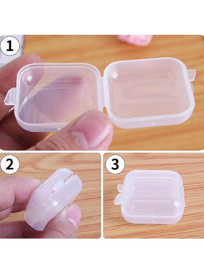 Gecomo 20-Piece Clear Small Plastic Storage Containers Anti Oxidation Transparent Jewelry Storage Holder for Small Item Craft, Beads, Pills, Necklaces,Earrings,Rings, Jewelry Case (3.5*3.5*2cm) - Image 5