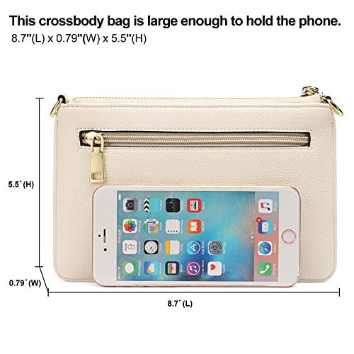 SENDEFN حقيبة يد جلدية SENDEFN صغيرة للنساء مع حزام كتف وحقيبة محفظة مع فتحات بطاقات RIFD - Image 5